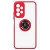 Image de Coque pour Samsung Galaxy A13 Bi-matière Bague Métallique Support Vidéo Avizar Rouge