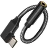 Image de Adaptateur Audio USB-C vers Jack 3.5mm femelle Design Coudé Longueur 12cm Avizar Noir