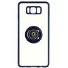 Image de Coque pour Samsung Galaxy S8 Bi-matière Bague Métallique Support Vidéo Avizar bleu