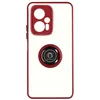 Image de Coque pour Xiaomi Poco X4 GT Bi-matière Bague Métallique Support Vidéo Avizar rouge