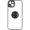 Image de Coque pour iPhone 14 Bi-matière Bague Métallique Support Vidéo Avizar noir