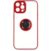 Image de Coque pour iPhone 14 Pro Bi-matière Bague Métallique Support Vidéo Avizar rouge