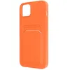 Image de Coque pour iPhone 14 Plus Silicone Souple Porte-carte Fine Légère Avizar orange