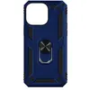Image de Coque pour iPhone 14 Pro Max Antichoc Bi-matière Bague Support Vidéo Avizar bleu nuit