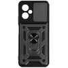 Image de Coque pour Xiaomi Redmi Note 12 5G avec Cache caméra et Bague Support Vidéo Avizar Noir