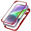 Image de Coque pour iPhone 14 Plus Antichoc Dos Plexiglas Avant Polymère Coins Renforcés Avizar Contour rouge