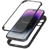 Image de Coque pour iPhone 14 Pro Antichoc Dos Plexiglas Avant Polymère Coins Renforcés Avizar Contour noir