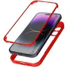 Image de Coque pour iPhone 14 Pro Antichoc Dos Plexiglas Avant Polymère Coins Renforcés Avizar Contour rouge
