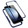 Image de Coque pour iPhone 14 Pro Max Antichoc Dos Plexiglas Avant Polymère Coins Renforcés Avizar Contour bleu