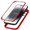 Image de Coque pour iPhone 14 Pro Max Antichoc Dos Plexiglas Avant Polymère Coins Renforcés Avizar Contour rouge