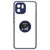Image de Coque pour Xiaomi Redmi A1 et A2 Bi-matière Bague Métallique Support Vidéo Avizar Bleu