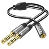 Image de Adaptateur Audio Jack 3.5mm femelle vers 2x Jack 3.5mm mâle LinQ