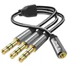 Image de Adaptateur Splitter Jack 3.5mm femelle vers 3x Jack 3.5mm mâle LinQ
