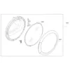 Image de HUBLOT PORTE COMPLETE REP 0303 POUR SECHE LINGE BOSCH - 11012069