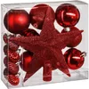 Image de Kit de dÃ©corations pour sapin de noÃ«l - 18 PiÃ¨ces - Rouge