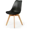 Image de Chaise scandinave avec coussin - H. 83 cm - Noir