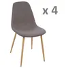 Image de Lot de 4 - Chaise design scandinave Roka - Gris foncÃ©