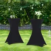 Image de IDMarket Lot De 2 Tables Hautes Pliantes 105 Cm Et 2 Housses Noires