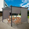 Image de IDMarket Lot De 3 Stores Enrouleurs Pour Pergola Taupe