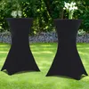 Image de Lot De 2 Housses Noires Pour Table Haute Pliante 105 Cm