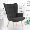 Image de Fauteuil scandinave IVAR en tissu gris anthracite