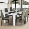 Image de IDMarket Table À Manger Georgia 6 Personnes Blanche Et Noire 140 Cm