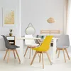 Image de Lot De 4 Chaises Sara Mix Color Gris FoncÃ© Gris Clair Blanc Et Jaune