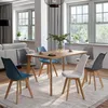 Image de Lot De 6 Chaises Sara Mix Color Blanc, Gris Clair, Bleu Canard X2, Gris FoncÃ© X2