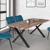 Image de IDMarket Table À Manger Dakota 6 Personnes Pieds Forme En X Design Industriel 160 Cm
