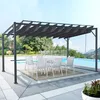 Image de IDMarket Pergola Lames Orientables Cefalu 3x4 M Gris Anthracite