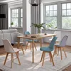 Image de Lot De 6 Chaises Sara Mix Color Rose Blanc Gris Clair X2 Bleu X2