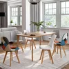 Image de Lot De 6 Chaises Sara Blanc X2 Gris Clair X2 Et Patchworks Multi-Couleurs