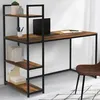 Image de Bureau BibliothÃ¨que Dayton Plateau Effet Vieilli Design Industriel