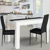 Image de IDMarket Table À Manger Rozy 4 Personnes Blanche Et Noire 110 Cm