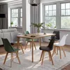Image de Lot de 6 chaises SARA mix color blanc, gris clair, gris foncÃ© x2, vert x2