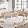 Image de IDMarket Table À Manger Extensible Rectangle Austria 6-10 Personnes Bois Pied Épingle Blanc 160-200 Cm