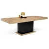 Image de IDMarket Table À Manger Extensible Eden 6-10 Personnes Bois Et Noir 160-200 Cm