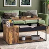 Image de Table Basse Plateau Relevable Chicago Avec Coffre Design Industriel