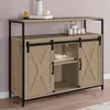 Image de Buffet 2 Portes Grange Coulissantes 100 Cm Quebec Design Industriel