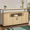 Image de Buffet 4 Portes Detroit Avec Niche Design Industriel 140 Cm