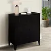 Image de IDMarket Commode Ester 60 Cm 3 Tiroirs Métal Noir Design Industriel