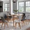 Image de Lot de 8 chaises scandinaves sara mix color blanc x2, gris clair x2, gris foncÃ© x2, noir x2