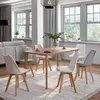 Image de Lot de 6 chaises scandinaves SARA mix color pastel rose x2, gris clair x2 et blanc x2