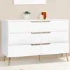 Image de IDMarket Idmarket Commode 6 Tiroirs Helsinki 115 Cm Scandinave Blanc