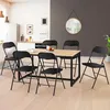 Image de Lot de 6 chaises pliantes kity noires en pu