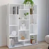 Image de IDMarket Etagère Bibliothèque Colette Avec 11 Compartiments Blanc H.143 Cm