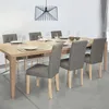 Image de Lot de 6 chaises polga capitonnÃ©es grises pour salle Ã  manger