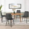 Image de Lot De 4 Chaises Mila En Velours Gris FoncÃ© Pour Salle Ã Manger