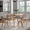 Image de Lot De 6 Chaises Scandinaves Sara Beige Pour Salle Ã Manger