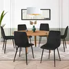 Image de Lot de 6 chaises MILA en velours noir pour salle Ã  manger